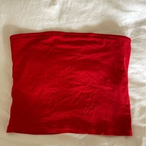 Everlane red strapless top